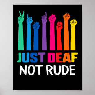 Poster Juste Sourds Pas Impolis Ruban Jaune de Sensibilis