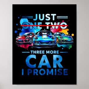 Poster Juste un deux trois de plus voiture je promets drô