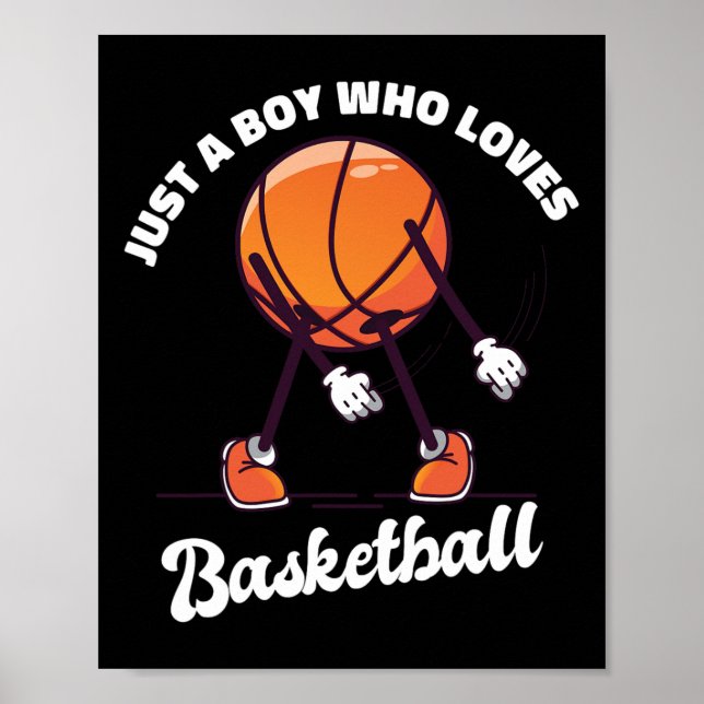 Poster Juste Un Garçon Qui Aime Le Basketball - Garçons D (Devant)