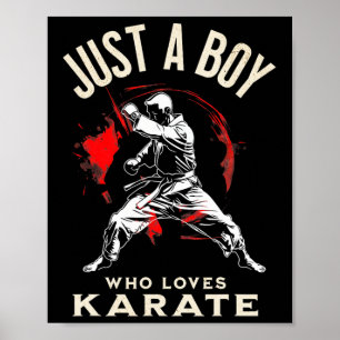 Poster Juste un garçon qui aime le karaté - Arts martiaux