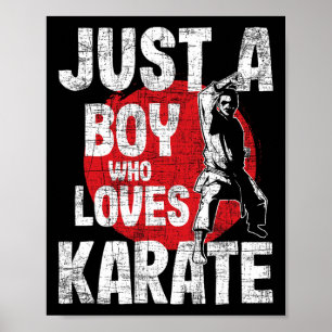 Poster Juste un garçon qui aime le karaté - Arts martiaux