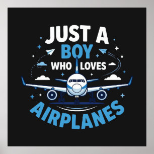 Poster Juste un garçon qui aime les avions