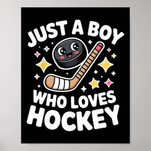 Poster Juste Un Garçon Qui Aime Les Enfants De Hockey Mig