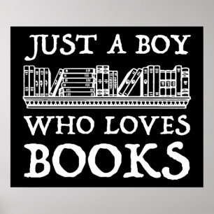 Poster Juste Un Garçon Qui Aime Les Livres