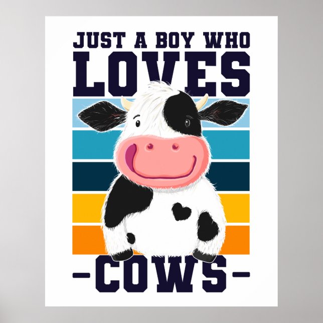 Poster Juste Un Garçon Qui Aime Les Vaches (Devant)