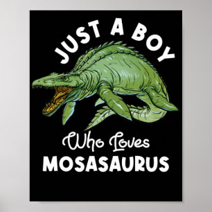 Poster Juste Un Garçon Qui Aime Mosasaurus Dinosaur