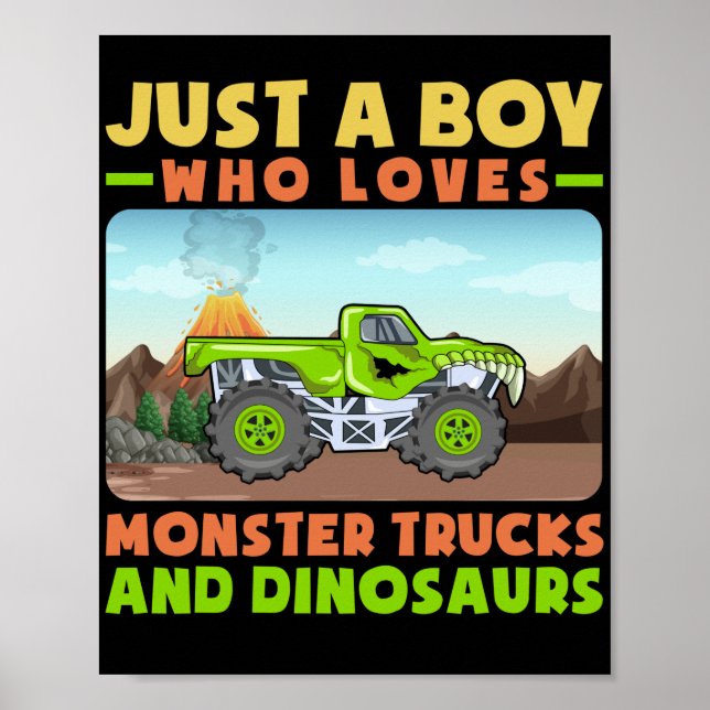 Poster Juste Un Garçon Qui Épouse Des Camions Monster Et  (Devant)