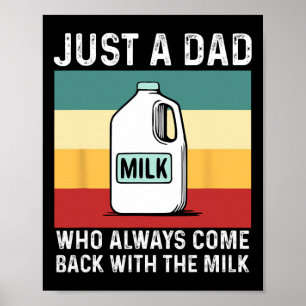 Poster Juste un papa qui revient toujours avec du lait Fu