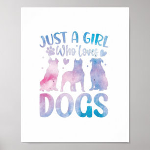 Poster juste une fille aime qui chien