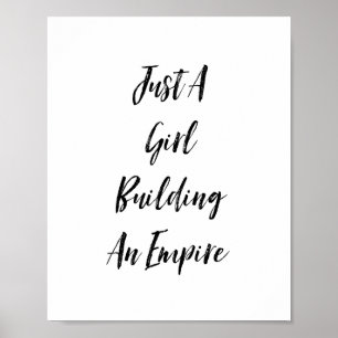 Poster Juste Une Fille Construisant Un Empire