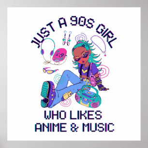 Poster Juste une fille des années 90 qui aime la musique