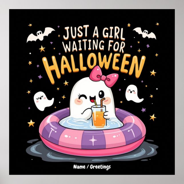 Poster Juste Une Fille En Attente D'Halloween Été Éffraya (Devant)