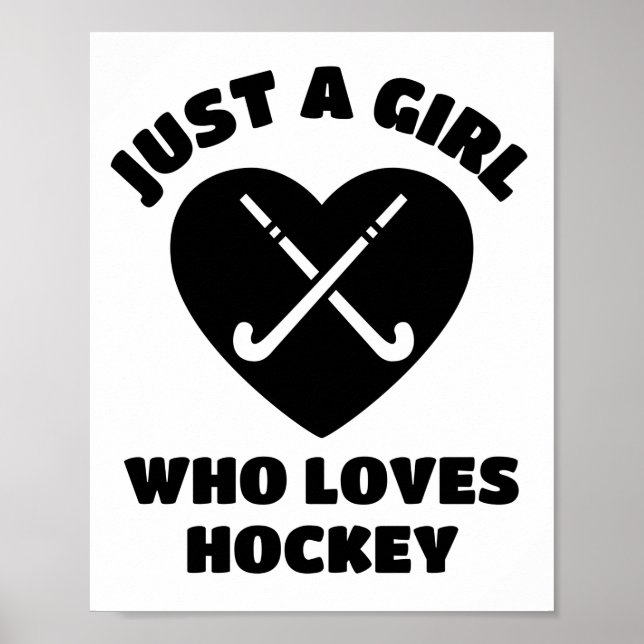Poster Juste une fille qui adore le hockey. (Devant)