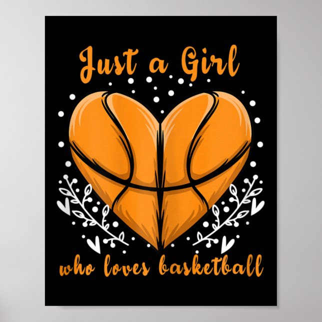 Poster Juste une fille qui aime Basketball Sports Femmes  (Devant)