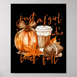 Poster Juste Une Fille Qui Aime Chute Coquette Citrouille