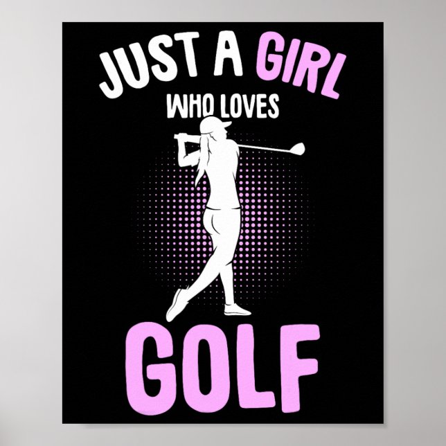 Poster Juste Une Fille Qui Aime Golf Club Golfing Enfant (Devant)