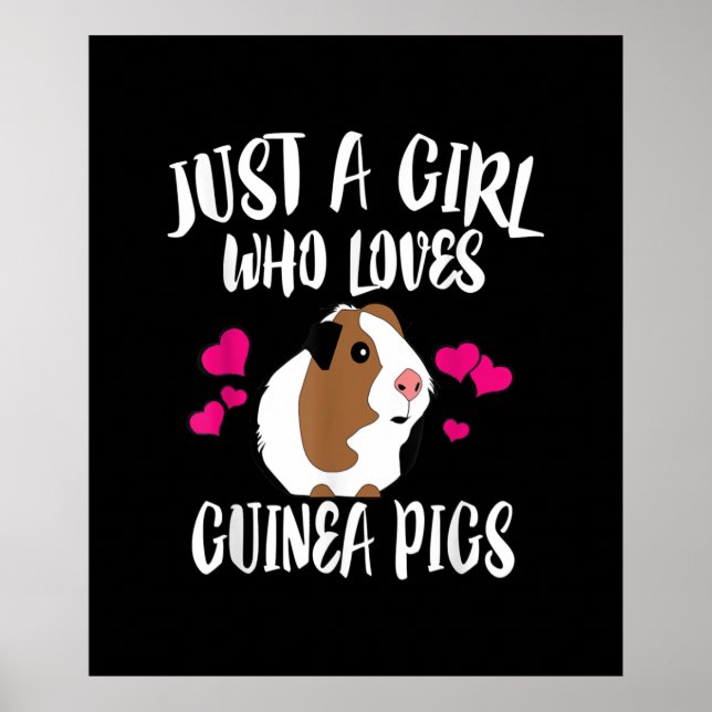 Poster Juste Une Fille Qui Aime Guinée Cochons Guinée Cad (Devant)