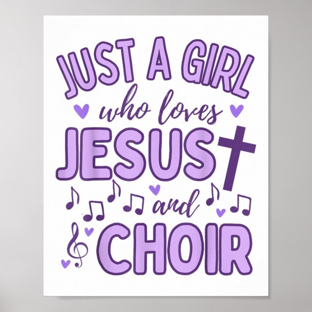 Poster Juste Une Fille Qui Aime Jésus Et Choir Christian  (Devant)