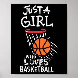 Poster Juste une fille qui aime jouer au basket-ball