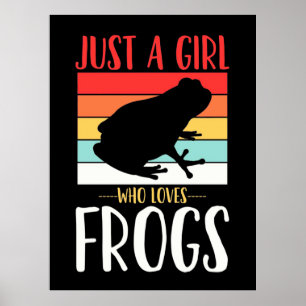 Poster Juste une fille qui aime la grenouille