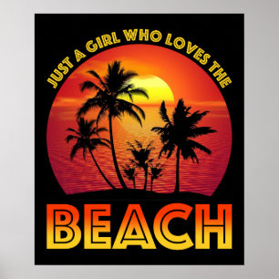 Poster Juste Une Fille Qui Aime La Plage