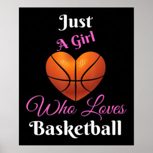 Poster Juste Une Fille Qui Aime Le Basket-Ball