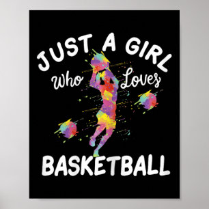 Poster Juste Une Fille Qui Aime Le Basket-Ball