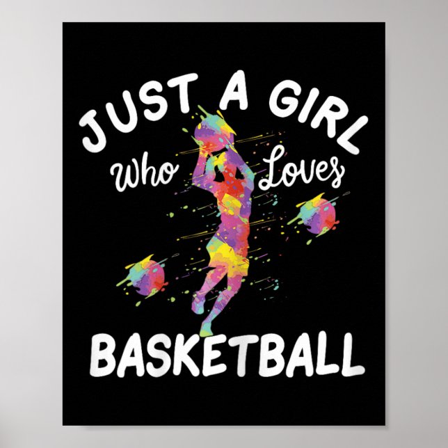 Poster Juste Une Fille Qui Aime Le Basket-Ball (Devant)
