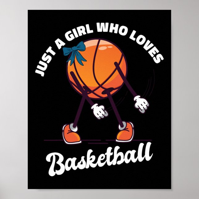 Poster Juste Une Fille Qui Aime Le Basketball - Fille De  (Devant)