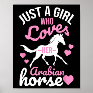 Poster Juste Une Fille Qui Aime Le Cheval Arabe Drôle Equ