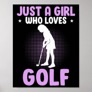 Poster Juste Une Fille Qui Aime Le Golf 