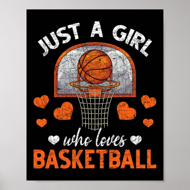 Poster Juste Une Fille Qui Aime Le Joueur De Basketball F (Devant)