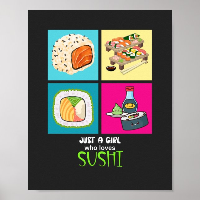 Poster Juste une fille qui aime le sushi (Devant)