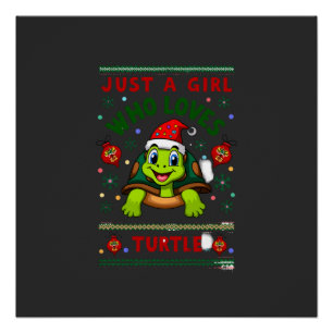 Poster Juste Une Fille Qui Aime Le T-shirt De Noël À Cara