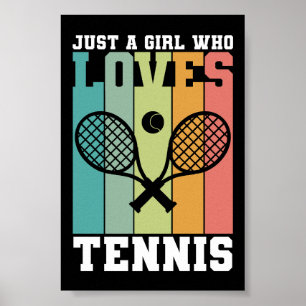 Poster Juste une fille qui aime le tennis Cadeaux du jo