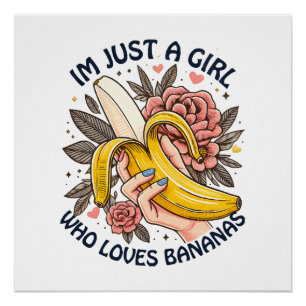 Poster Juste Une Fille Qui Aime Les Bananes