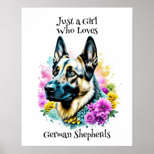 Poster Juste une fille qui aime les bergers allemands