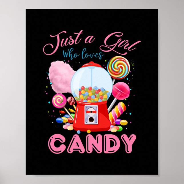 Poster Juste une fille qui aime les bonbons Rainbow Sweet (Devant)