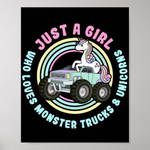 Poster Juste Une Fille Qui Aime Les Camions Monster Et Le