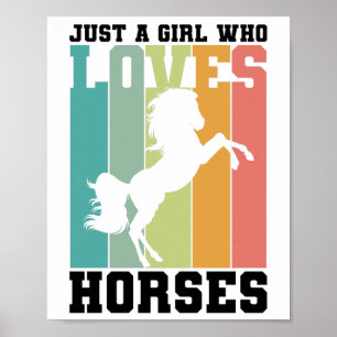 Poster Juste une fille qui aime les chevaux Horse Girl