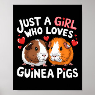Poster Juste Une Fille Qui Aime Les Cochons De Guinée Mig