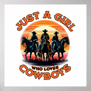 Poster Juste une fille qui aime les cow-boys