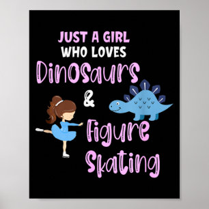 Poster Juste Une Fille Qui Aime Les Dinosaures Et Le Pati