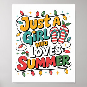 Poster Juste Une Fille Qui Aime Les Hauts D'été Vibes D'é
