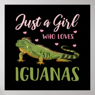 Poster Juste Une Fille Qui Aime Les Iguanas