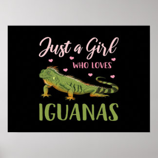 Poster Juste Une Fille Qui Aime Les Iguanas