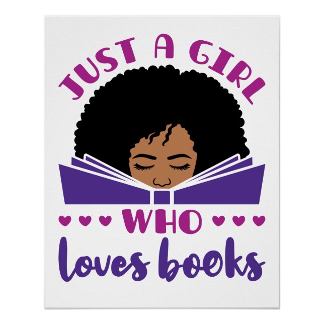 Poster Juste une fille qui aime les livres Africains-Amér (Devant)