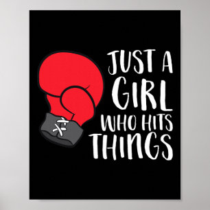Poster Juste Une Fille Qui Touche Des Choses Drôle Boxing