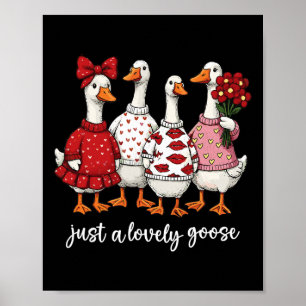 Poster Juste une oie adorable, une oie mignonne et idiote