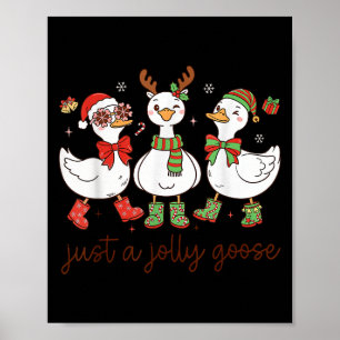 Poster Juste une oie joyeuse - Oie de Noël - Joyeuse Goos